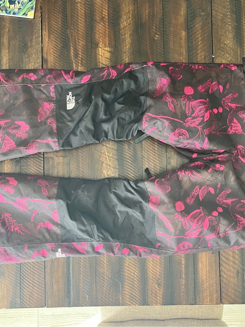 The North Face Women’s Small DryVent Floral Ski Snow Pants Pink Black